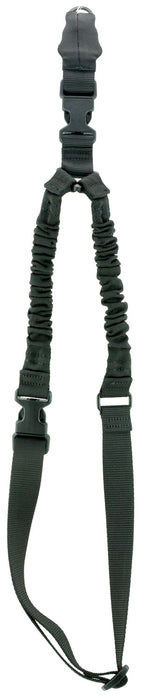 Aim Sports AOPS01B One Point Sling made of Black Elastic Webbing with 26" OAL, 1.25" W & Bungee Design for Rifles