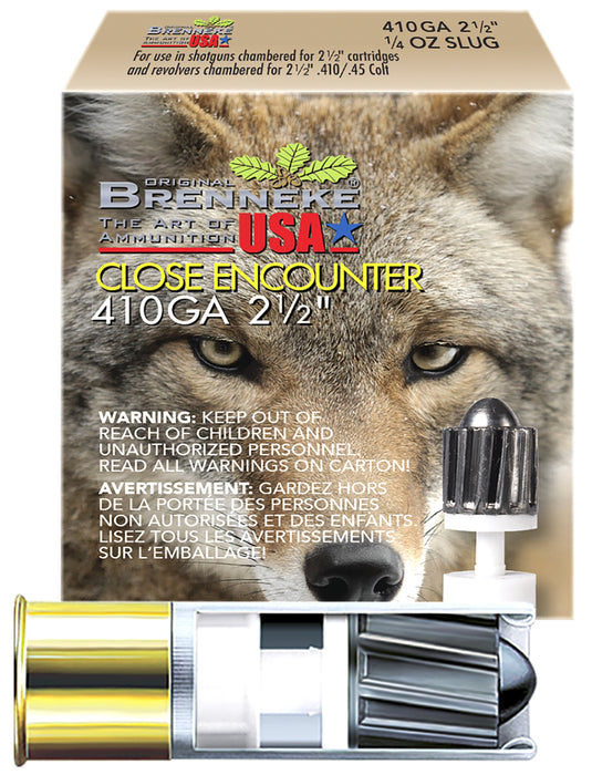 Brenneke SL4102CE Close Encounter  410 Gauge 2.50" 1/4 oz/109 gr 1500 fps Sabot Slug Shot 5 Bx/90 Cs