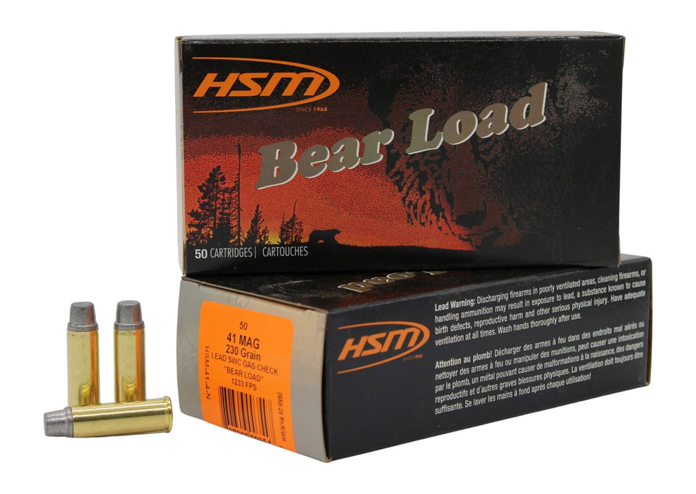 HSM 414N Bear Load  41 Rem Mag 230 gr Semi Wadcutter 50 Per Box/ 10 Case