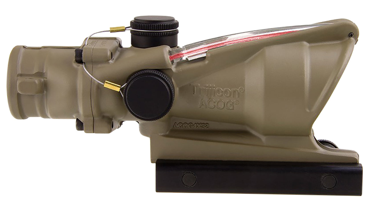 Trijicon 100310 ACOG  Flat Dark Earth 4x32mm Illuminated Red Chevron .223/5.56 BDC Reticle