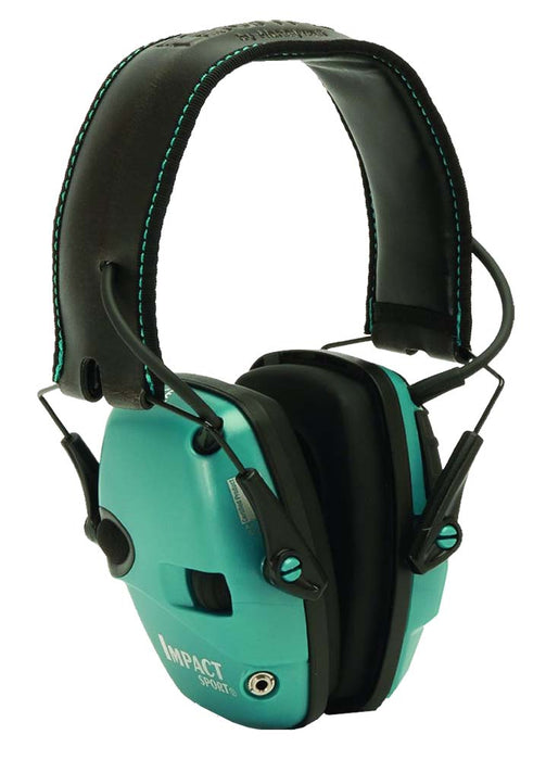 Howard Leight R02521 Impact Sport Electronic Muff 22 dB Over the Head Black/Teal Adult 1 Pair