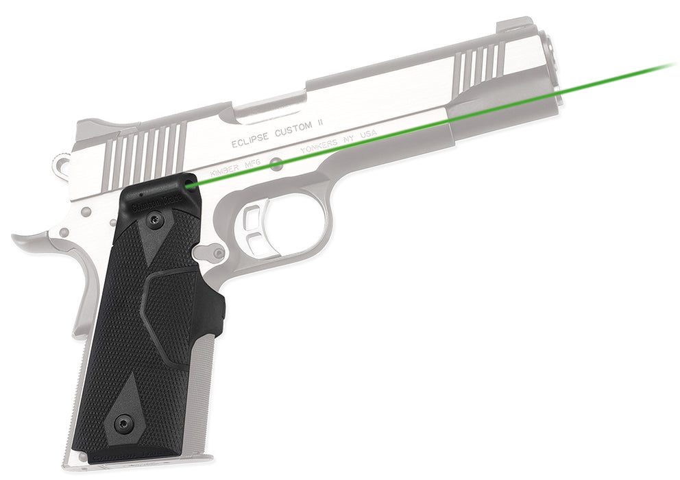 Crimson Trace 0141001 LG-401G Front Activation Green Lasergrips  Black 1911 Full Size