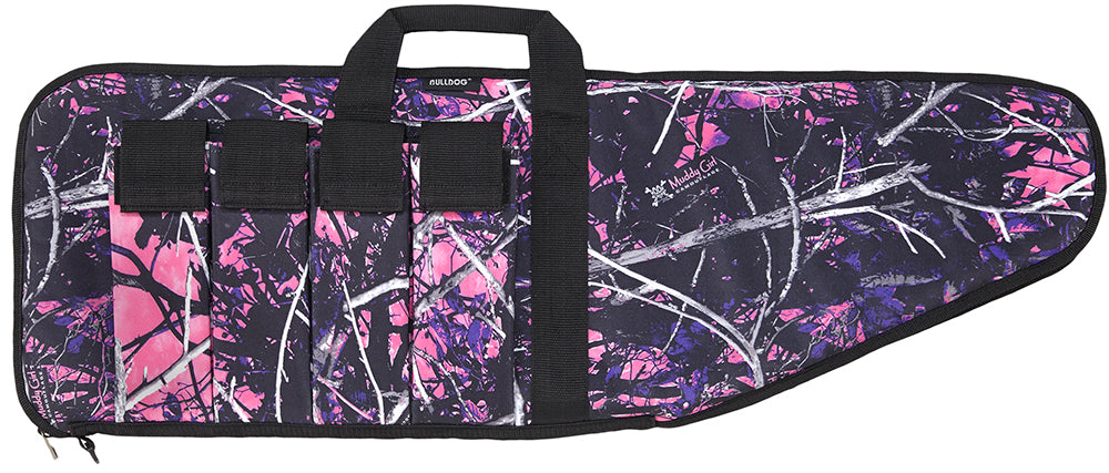 Bulldog MDG1038 Extreme Tactical  38" Muddy Girl Camo Water-Resistant Nylon, Black Trim, Tricot Lining, 4 External Velcro Magazine Pouches, Soft Padding