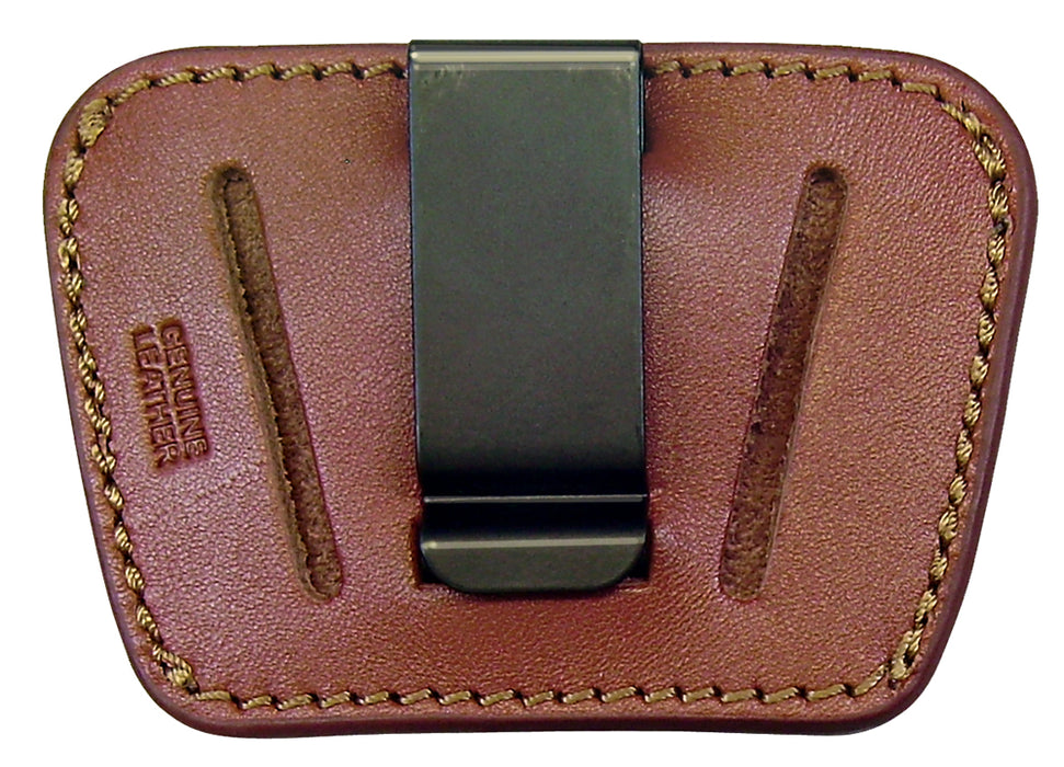 Homeland HL036BRN Concealment  IWB/OWB Brown Leather Belt Loop/Clip Fits Small/Med Semi-Auto Ambidextrous