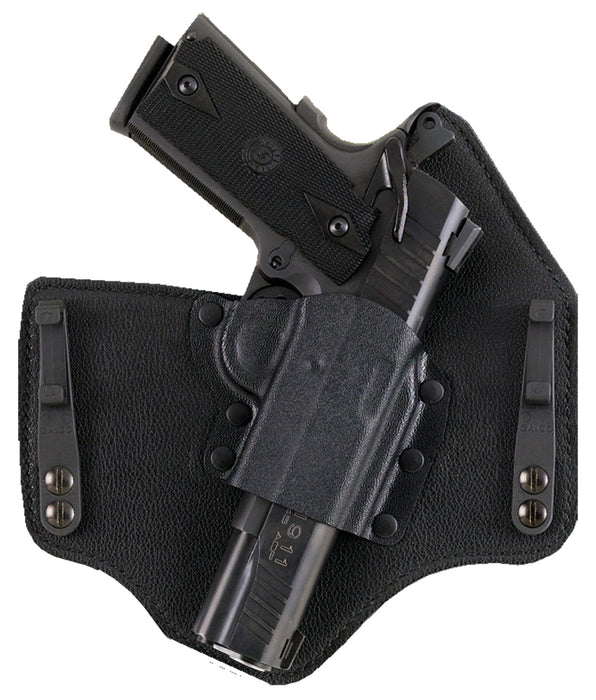 Galco KT600B KingTuk Deluxe IWB Black Kydex/Leather Compatible w/Glock 42 UniClip Mount Right Hand