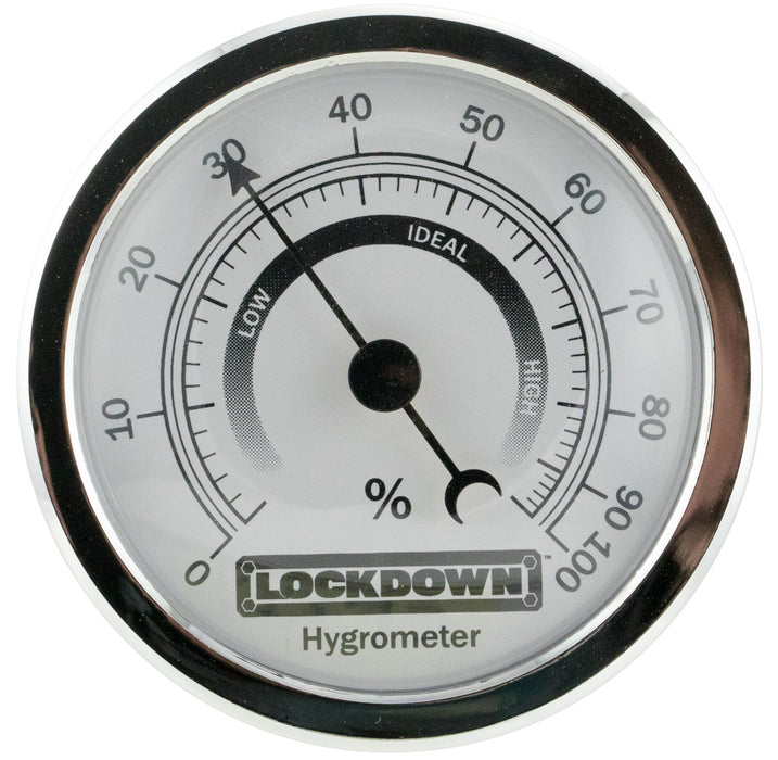 Lockdown 222111 Vault Hygrometer 2.75" Silver