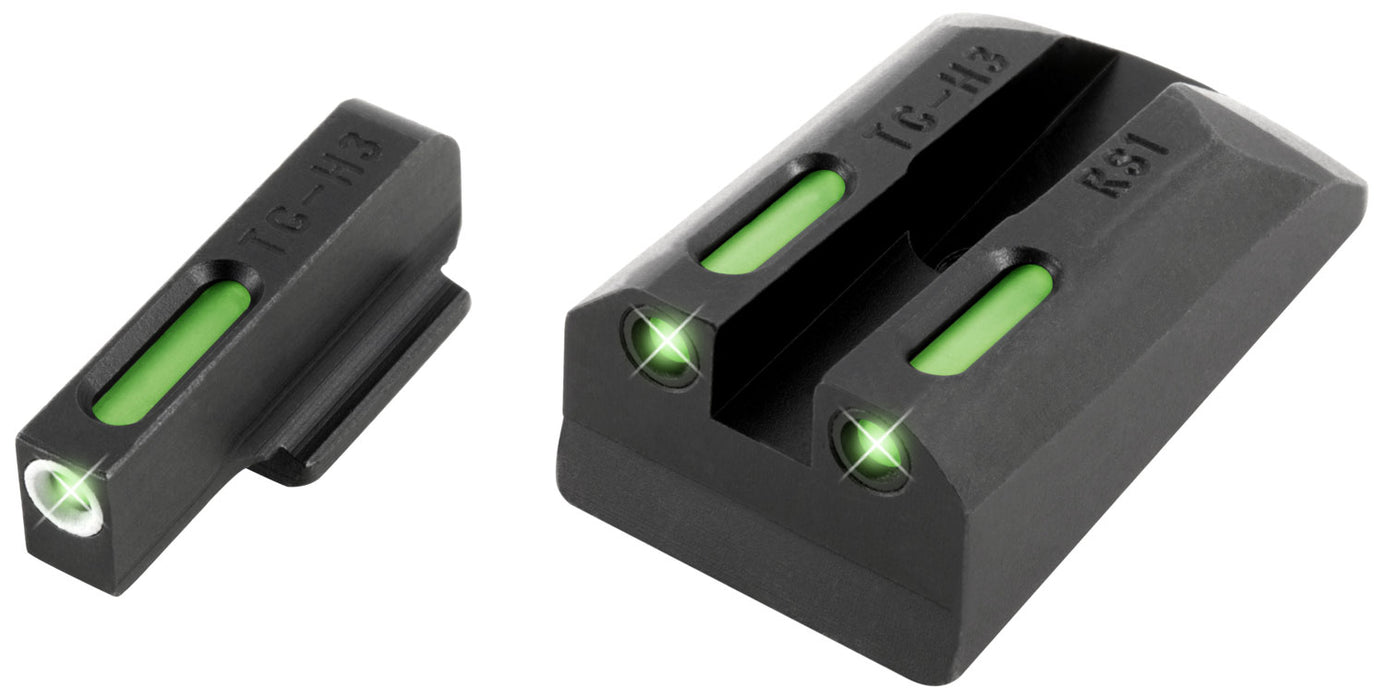 TruGlo TG13RS1A TFX  Black | Green Tritium & Fiber Optic White Outline Front Sight Green Tritium & Fiber Optic Rear Sight