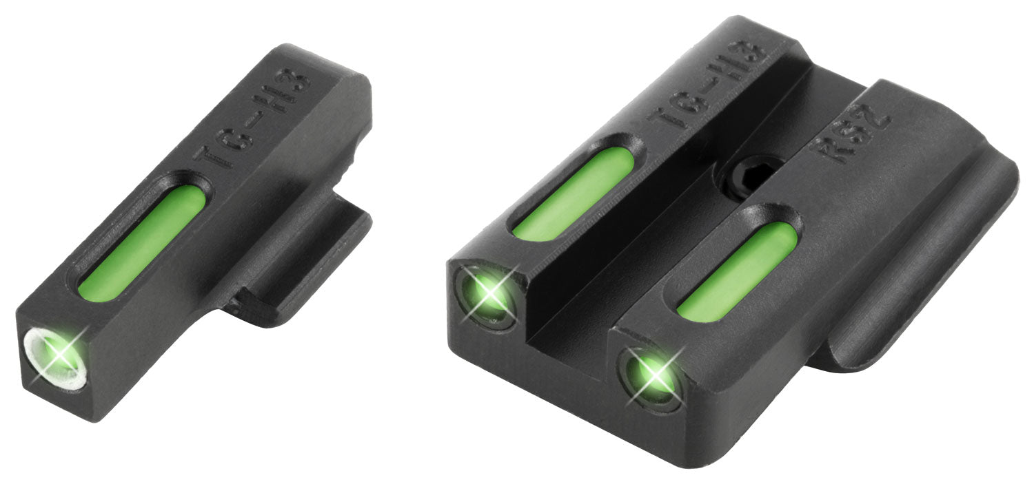 TruGlo TG13RS2A TFX  Black | Green Tritium & Fiber Optic White Outline Front Sight Green Tritium & Fiber Optic Rear Sight