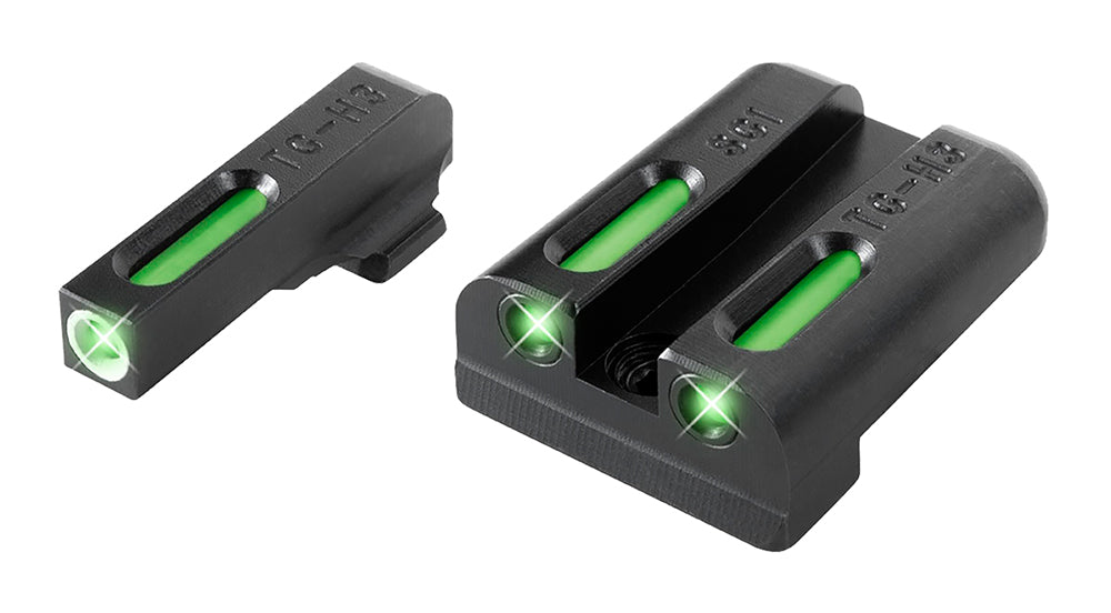 TruGlo TG13SG1A TFX  Black | Green Tritium & Fiber Optic White Outline Front Sight Green Tritium & Fiber Optic Rear Sight