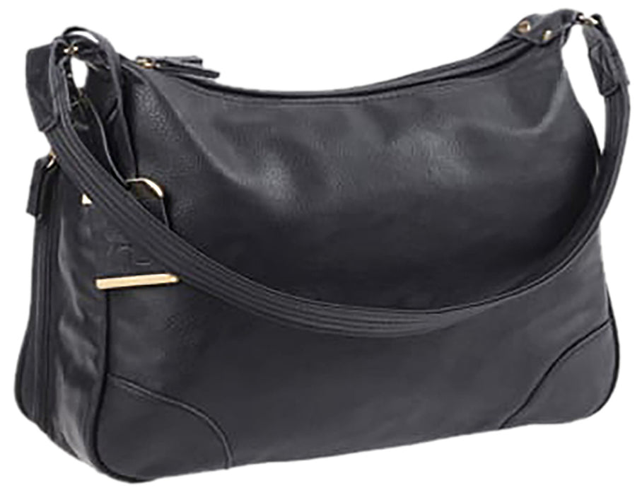 Bulldog BDP010 Hobo Purse w/Holster Black Leather for Most Small Autos & Revolvers Ambidextrous Hand