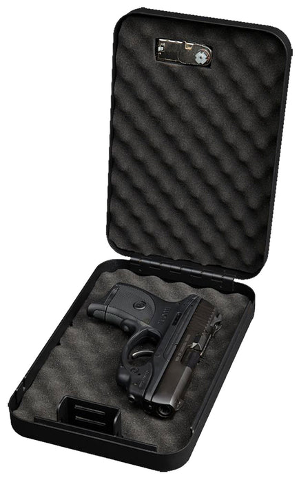 Bulldog BD1126 Personal Vault  Combination/Key Entry Black Powder Coat Steel Holds 1 Handgun 9.50" L x 6.50" W x 2" D