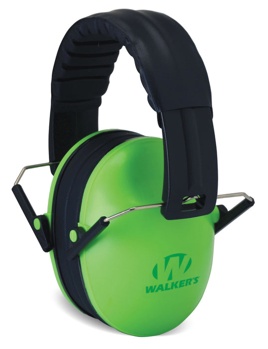 Walker's GWPFKDMLG Baby & Kids Folding Muff 22 dB Over the Head Lime Green/Black Polymer