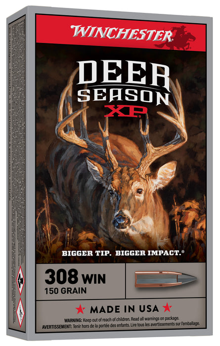 Winchester Ammo X308DS Deer Season XP  308 Win 150 gr 2820 fps Extreme Point 20 Bx/10 Cs