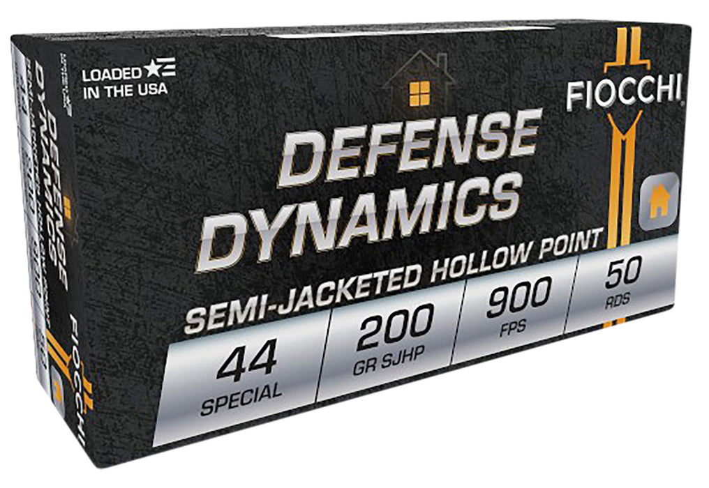 Fiocchi 44SA500 Defense Dynamics  44 Special 200 gr 900 fps Semi-Jacketed Hollow Point (SJHP) 50 Bx/10 Cs