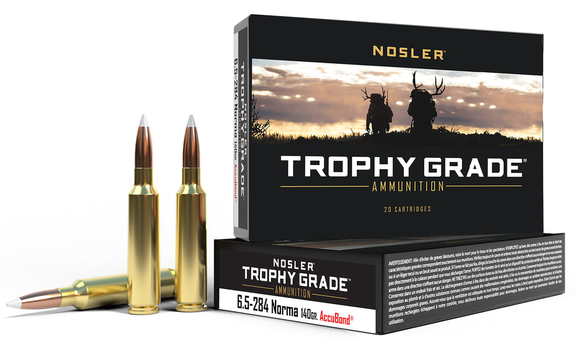 Nosler 60040 Trophy Grade  6.5x284Norma 140gr Nosler AccuBond 20 Per Box/10 Case