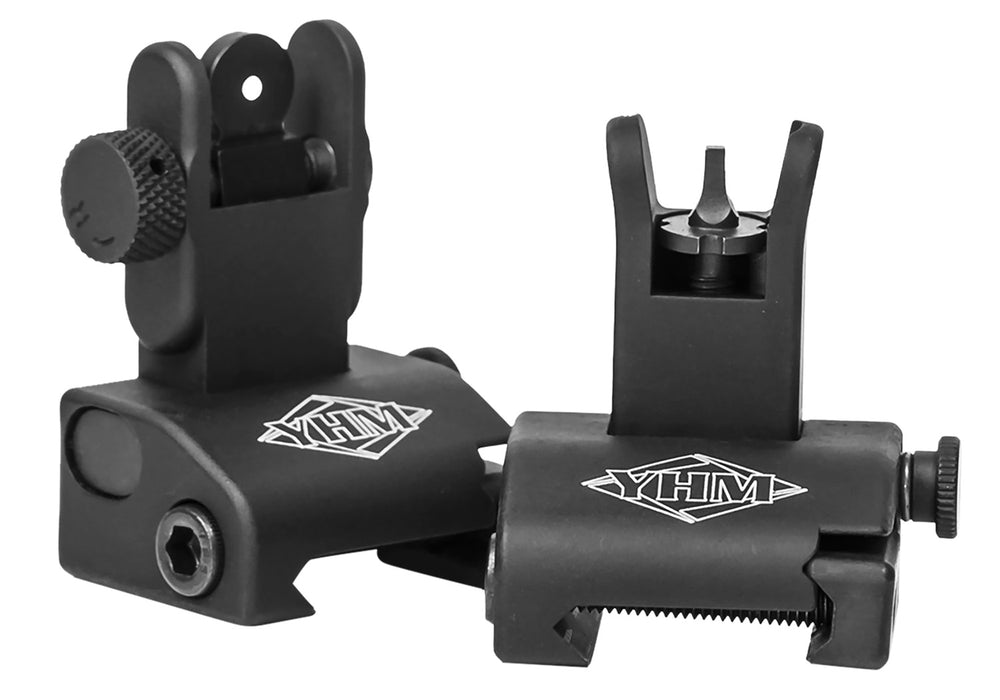 Yankee Hill 5040 Q.D.S. Sight Set  Black Hardcoat Anodized Folding for AR-Platform