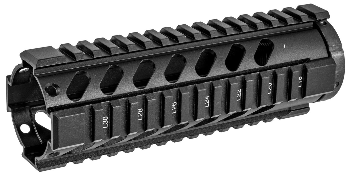 Aim Sports MT060 AR Handguard  7" Carbine & Free-Floating Style Made of Aluminum with Black Anodized Finish & Quad Rail