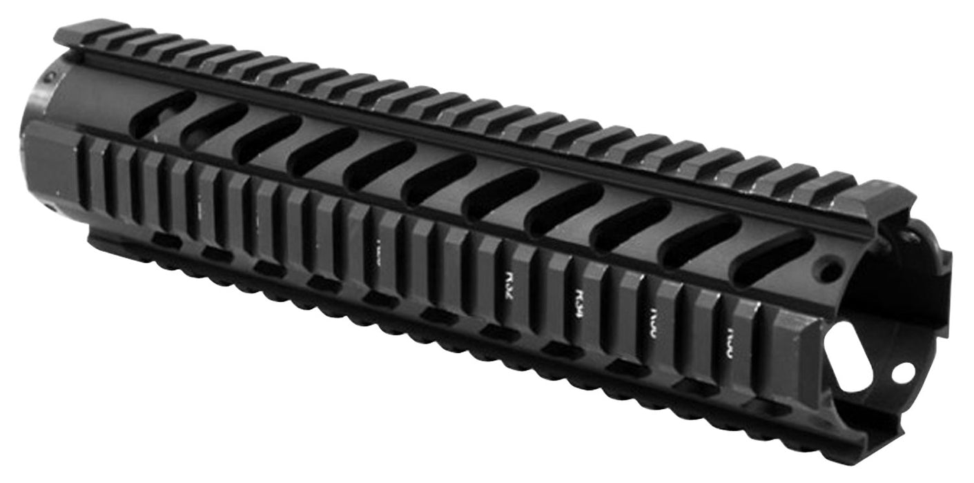 Aim Sports MT061 AR Handguard  10" Mid-Length Style Made of Aluminum with Black Anodized Finish & Quad Rail