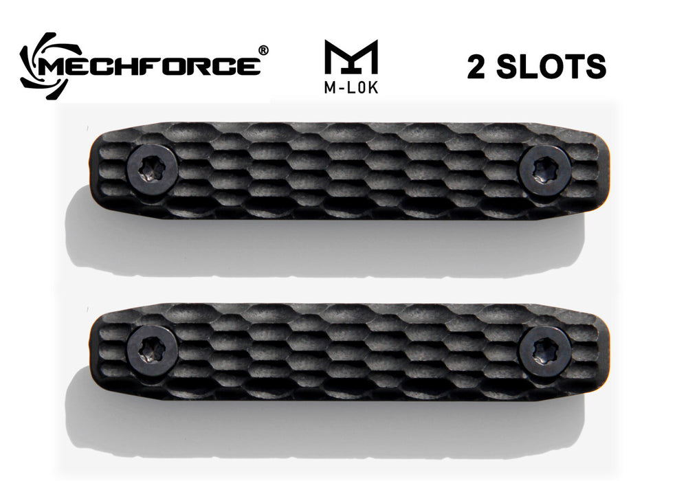 Mechforce G10 MLOK Rail Cover, 2 Slot, Matte Black (2 PACK)