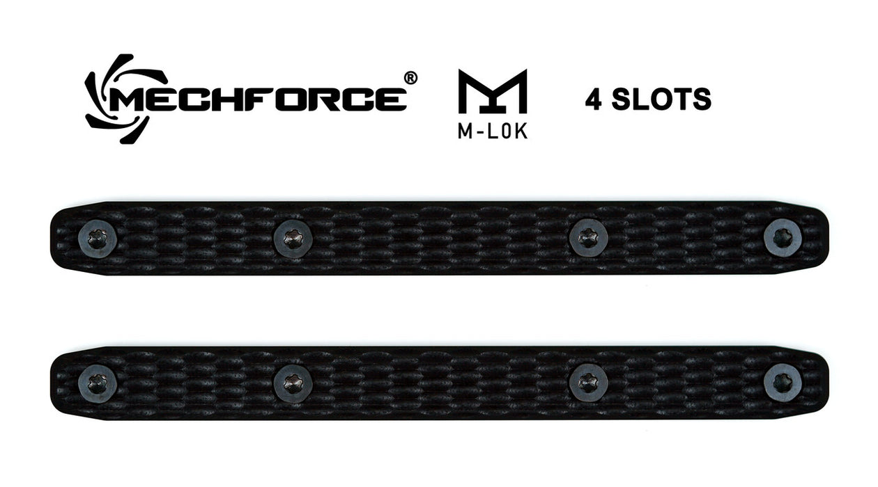 Mechforce G10 MLOK Rail Cover, 4 Slot, Matte Black (2 PACK)