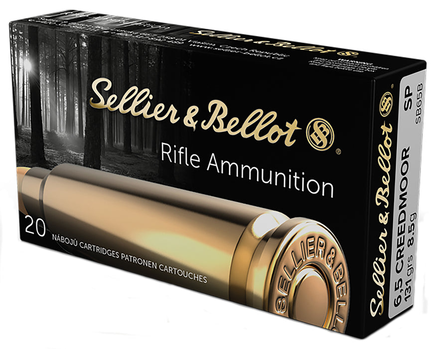 Sellier & Bellot SB65B Rifle  6.5 Creedmoor 131 gr 2740 fps Soft Point (SP) 20 Bx/25 Cs