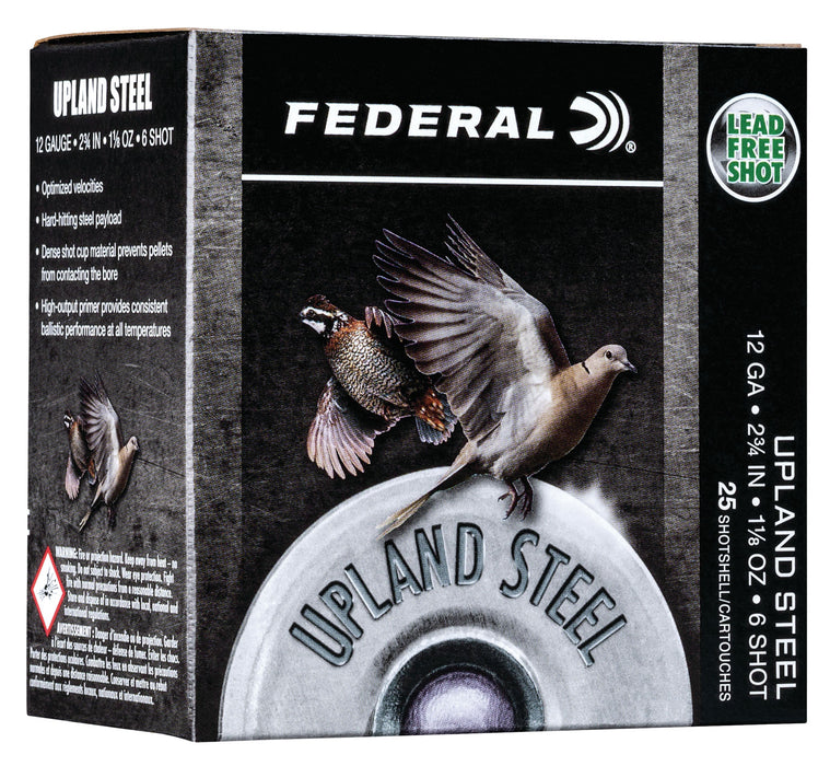 Federal USH126 Upland Field & Range 12 Gauge 2.75" 1 1/8 oz 1400 fps 6 Shot 25 Bx/10 Cs