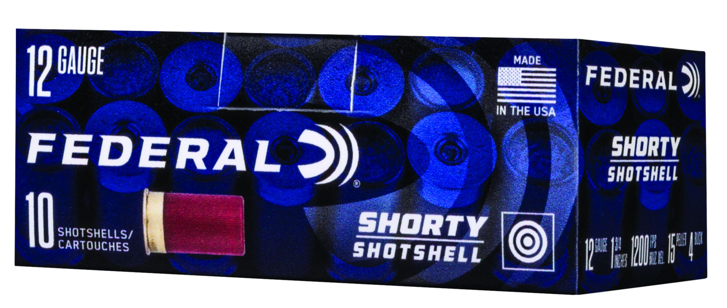 Federal SH1294B Shorty  12 Gauge 1.75" 15/16 oz 1200 fps 4 Buck Shot 10 Bx/10 Cs