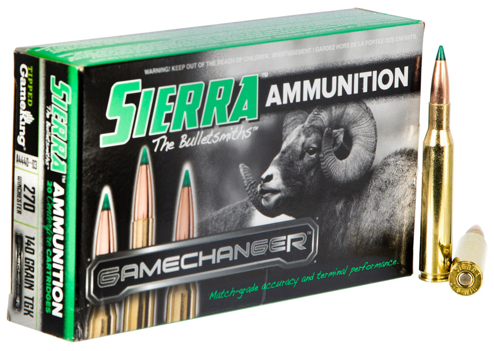 Sierra A444003 GameChanger  270 Win 140 gr 2960 fps Sierra Tipped GameKing (TGK) 20 Bx/10 Cs