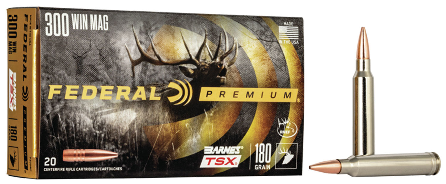 Federal P300WP Premium  300 Win Mag 180 gr Barnes TSX 20 Per Box/10 Cs