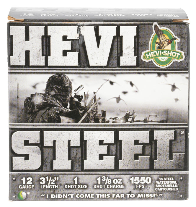 HEVI-Shot HS65001 Hevi-Steel  12 Gauge 3.50" 1 3/8 oz 1550 fps 1 Shot 25 Bx/10 Cs