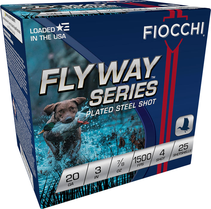 Fiocchi 203ST4 Flyway  20 Gauge 3" 7/8 oz 1500 fps 4 Shot 25 Bx/10 Cs