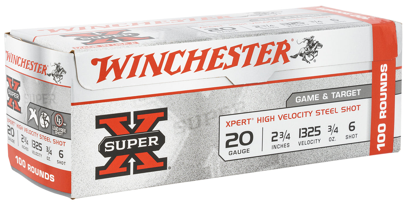 Winchester Ammo WE20GTVP6 Super X Xpert High Velocity 20 Gauge 2.75" 3/4 oz 1325 fps 6 Shot 100 Bx/2 Cs (Value Pack)