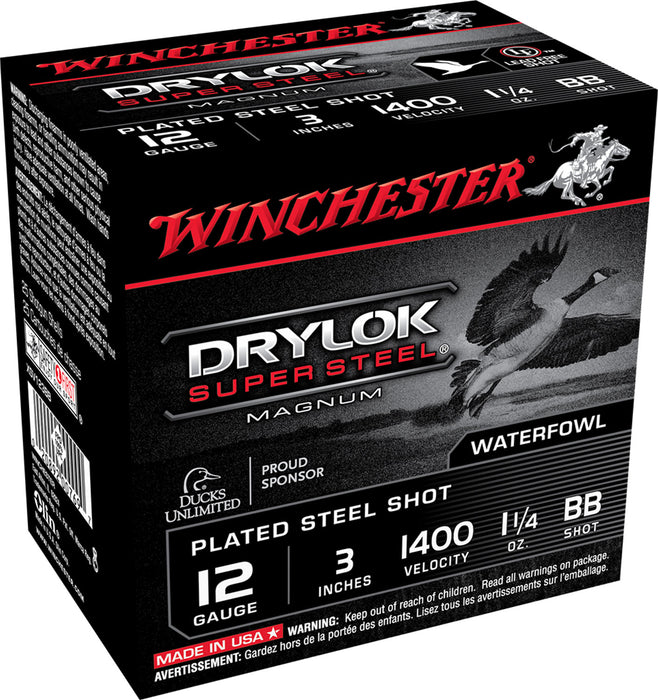 Winchester Ammo XSV123BB DryLock Super Magnum 12 Gauge 3" 1 1/4 oz 1400 fps BB Shot 25 Bx/10 Cs