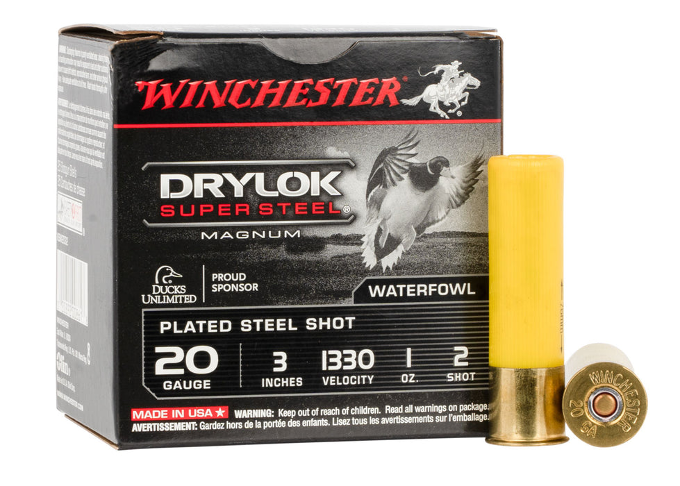 Winchester Ammo XSM2032 DryLock Super Magnum 20 Gauge 3" 1 oz 1330 fps 2 Shot 25 Bx/10 Cs