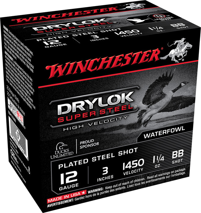 Winchester Ammo SSH123BB DryLock Super  High Velocity 12 Gauge 3" 1 1/4 oz 1450 fps BB Shot 25 Bx/10 Cs