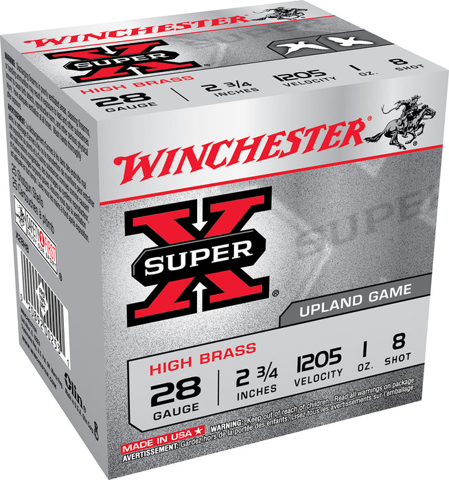 Winchester Ammo X28H8 Super X Heavy Game Load High Brass 28 Gauge 2.75" 1 oz 1205 fps 8 Shot 25 Bx/10 Cs