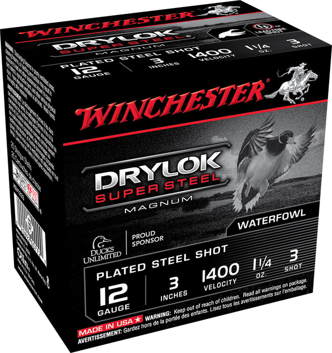 Winchester Ammo XSV1233 DryLock Super Magnum 12 Gauge 3" 1 1/4 oz 1400 fps 3 Shot 25 Bx/10 Cs