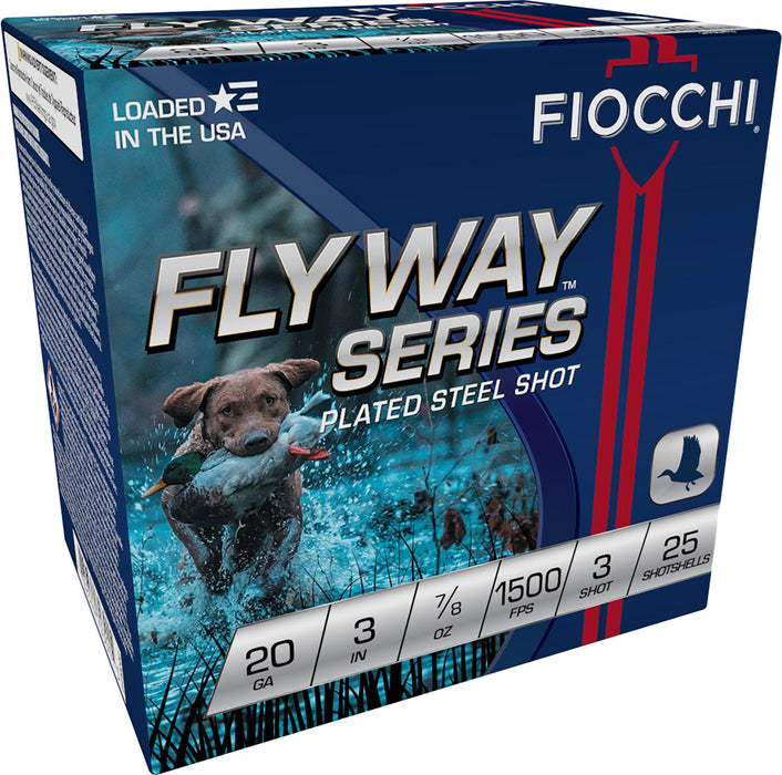 Fiocchi 203ST3 Flyway  20 Gauge 3" 7/8 oz 1500 fps 3 Shot 25 Bx/10 Cs