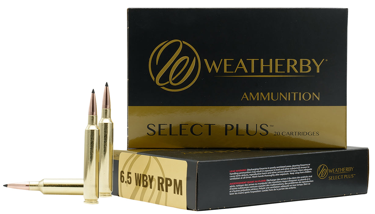 Weatherby B65RPM127LRX Select Plus  6.5 WBY RPM 127 gr 3225 fps Barnes LRX Lead Free 20 Bx/10 Cs