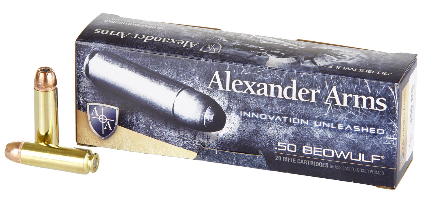 Alexander Arms AB350XTPBOX XTP  50 Beowulf 350 gr Hornady XTP Hollow Point 20 Per Box/10 Cs