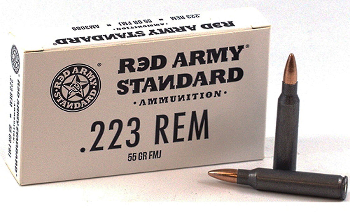 Red Army Standard AM3089 Rifle  223 Rem 55 gr Full Metal Jacket (FMJ) 20 Per Box/50 Cs