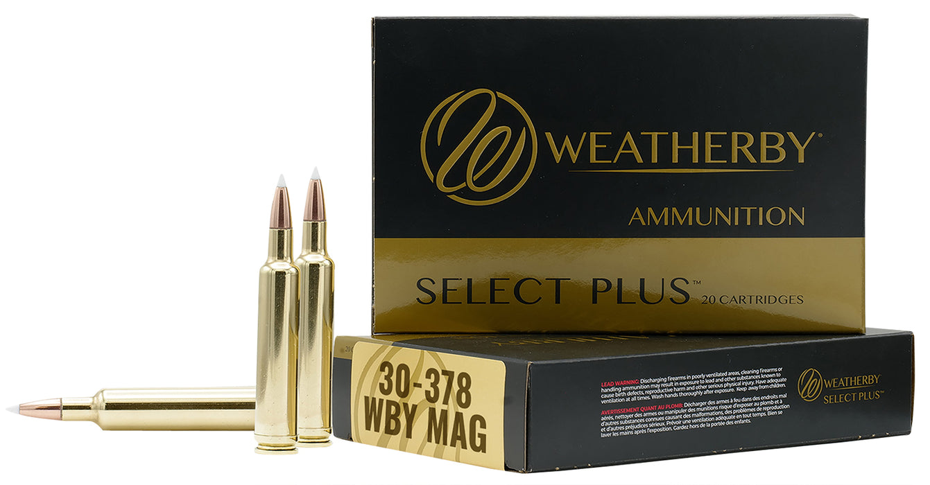 Weatherby H303220ELDX Select Plus  30-378 Wthby Mag 220 gr 3050 fps Hornady ELD-X 20 Bx/10 Cs