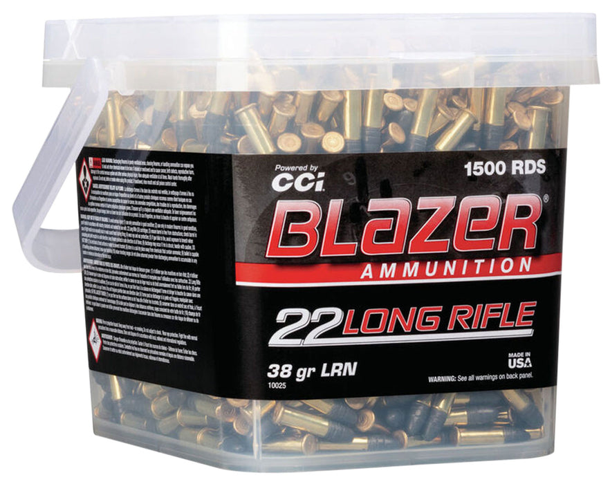 CCI 10025 Blazer  22 LR 38 gr 1235 fps Lead Round Nose (LRN) 1500 Bx/1 Cs