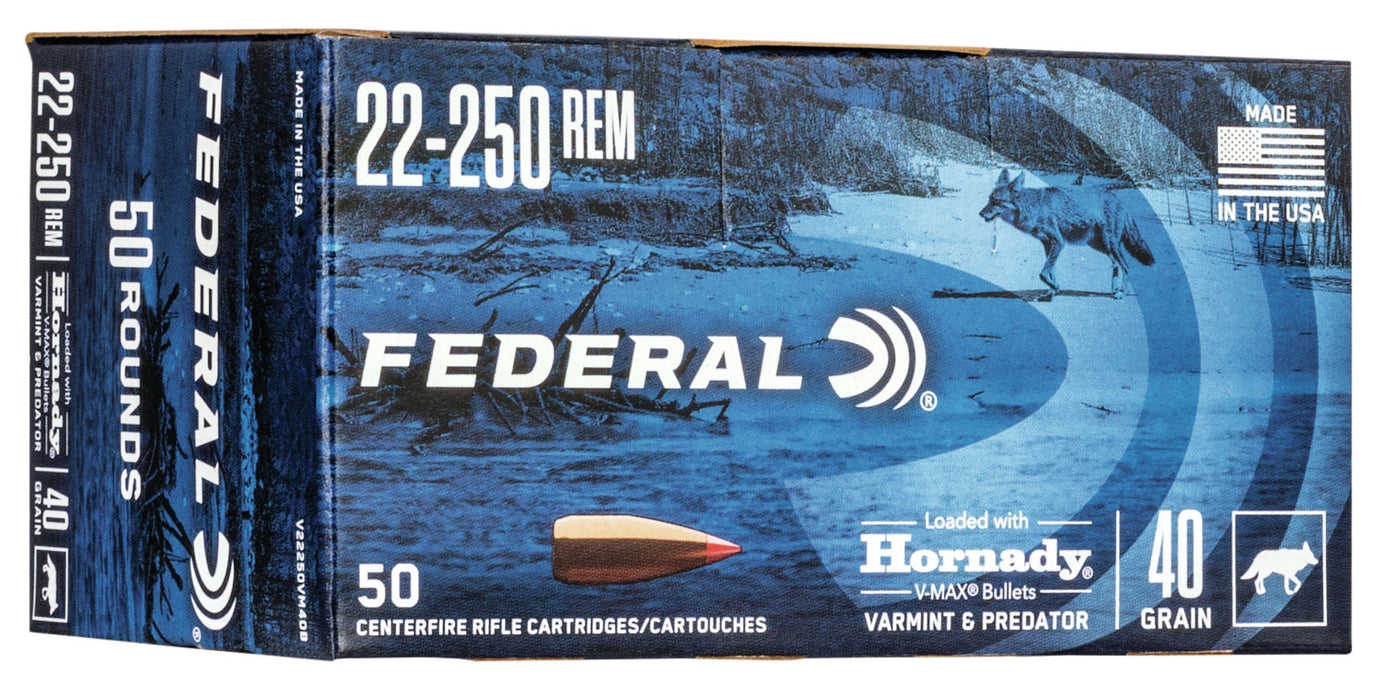 Federal V243VM2B Standard Varmint & Predator 243 Win 75 gr Hornady V-Max (VMX) 40 Bx/ 5 Cs (Bulk Package)