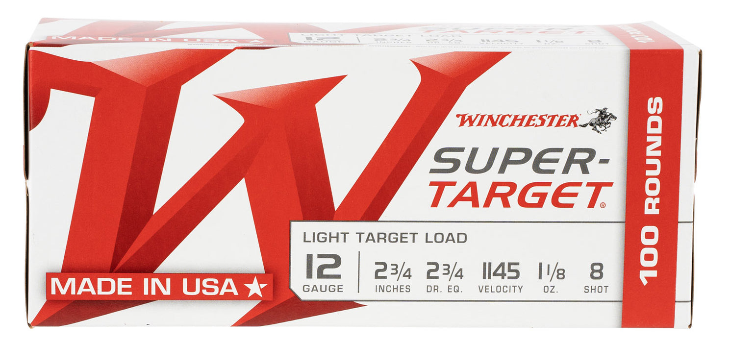 Winchester Ammo TRGT128VP Super-Target Light Target 12 Gauge 2.75" 1 1/8 oz 1145 fps 8 Shot 100 Bx/2 Cs (Value Pack)