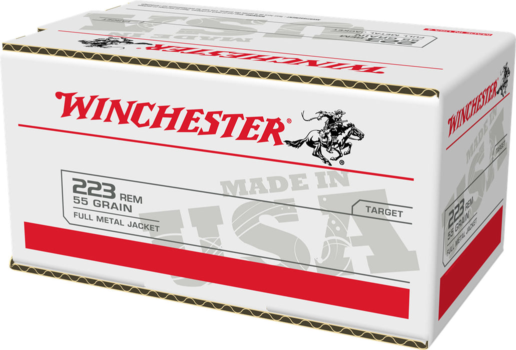 Winchester Ammo W223200 USA  223 Rem 55 gr 3240 fps Full Metal Jacket (FMJ) 200 Bx/4 Cs (Value Pack)