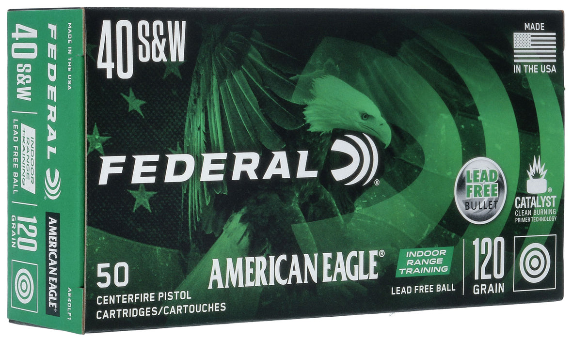 Federal AE40LF1 American Eagle IRT  40 S&W 120 gr Lead-Free IRT 50 Per Box/10 Cs