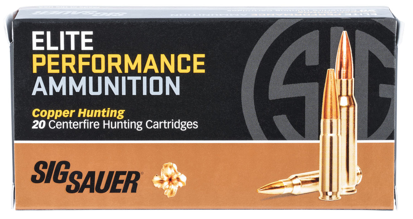 Sig Sauer E6MMCH120 Elite Copper Hunting  6mm Creedmoor 80 gr 3300 fps Copper Solid 20 Bx/10 Cs