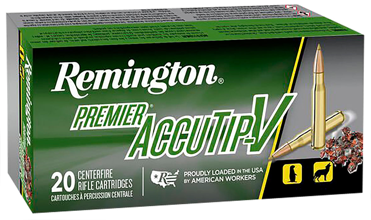 Remington Ammunition 29218 Premier AccuTip-V  204 Ruger 32 gr AccuTip-V 20 Per Box/10 Cs