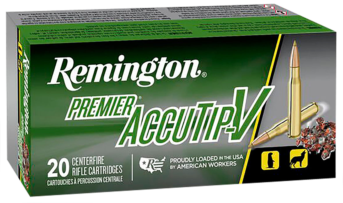 Remington Ammunition 29220 Premier AccuTip-V  204 Ruger 40 gr AccuTip-V Boat-Tail (ATVBT) 20 Per Box/10 Cs